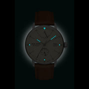 IRON ANNIE MEN'S AUTOMATIC WATCH WITH POWER RESERVE INDICATOR AND LEATHER STRAP - Red Army Watches 