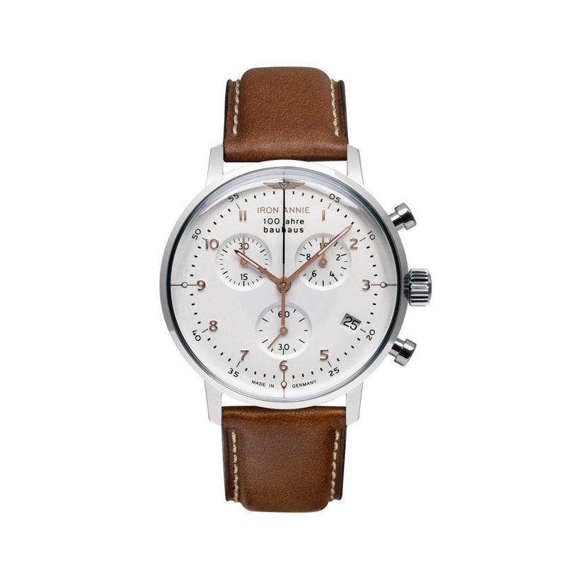 IRON ANNIE MEN'S QUARTZ CHRONOGRAPH WITH LEATHER STRAP - Red Army Watches 