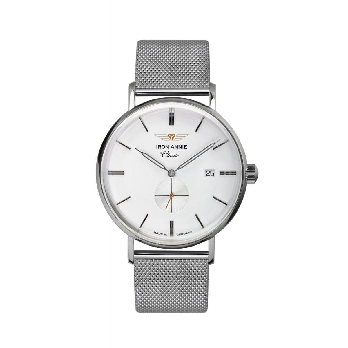 IRON ANNIE MEN'S QUARTZ WATCH WITH SMALL SECOND AND DATE WITH METAL STRAP - Red Army Watches 