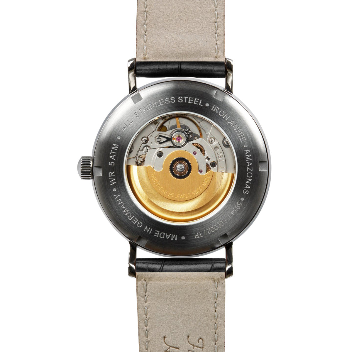 IRON ANNIE MEN'S AUTOMATIC WATCH WITH DATE AND LEATHER STRAP - Red Army Watches 