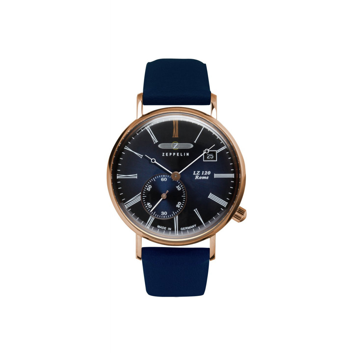 ZEPPELIN LADIES' QUARTZ WATCH WITH SMALL SECOND AND DATE WITH LEATHER STRAP - Red Army Watches 