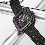 CIGA Design X-Series Stainless Steel Purple Mechanical Skeleton Watch - Red Army Watches 