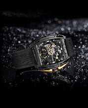 CIGA Design Z-Series Exploration Black Gold Skeleton Stainless Steel Mechanical Watch - Red Army Watches 