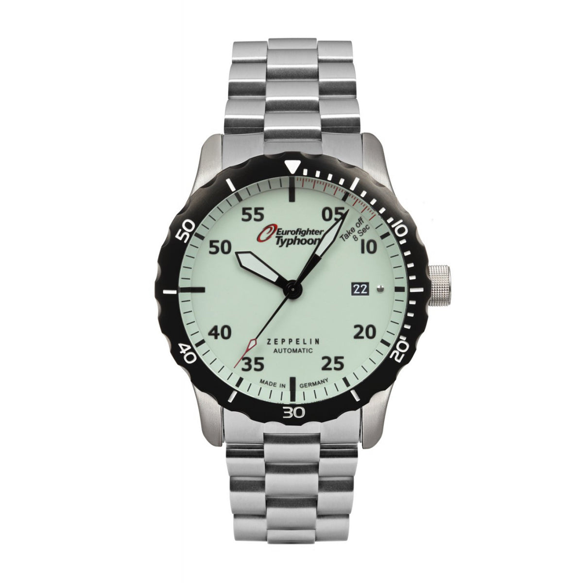 ZEPPELIN MEN'S AUTOMATIC WATCH WITH DATE AND METAL STRAP - Red Army Watches 