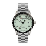 ZEPPELIN EUROFIGHTER CHRONO BEIGE WITH NIGHT GLOW WITH METAL STRAP AUTOMATIC 7268-M5