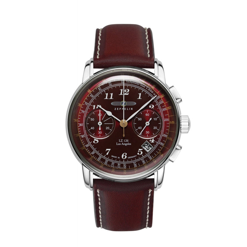 ZEPPELIN MEN'S QUARTZ CHRONOGRAPH WITH LEATHER STRAP - Red Army Watches 