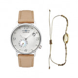 ZEPPELIN LUNA WHITE DIAL SMALL SECOND AND DATE QUARTZ SET  WITH BRACELET 7631-4