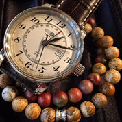 ZEPPELIN MEN'S QUARTZ WATCH WITH DUAL TIME AND LEATHER STRAP - Red Army Watches 