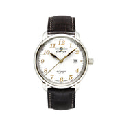 ZEPPELIN MEN'S AUTOMATIC WATCH WITH DATE AND LEATHER STRAP - Red Army Watches 