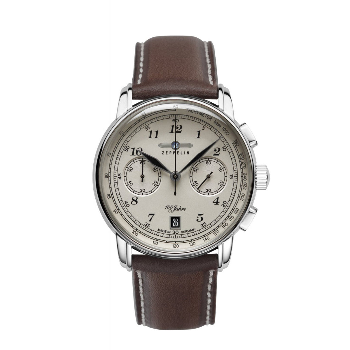 ZEPPELIN MEN'S QUARTZ CHRONOGRAPH WITH LEATHER STRAP - Red Army Watches 