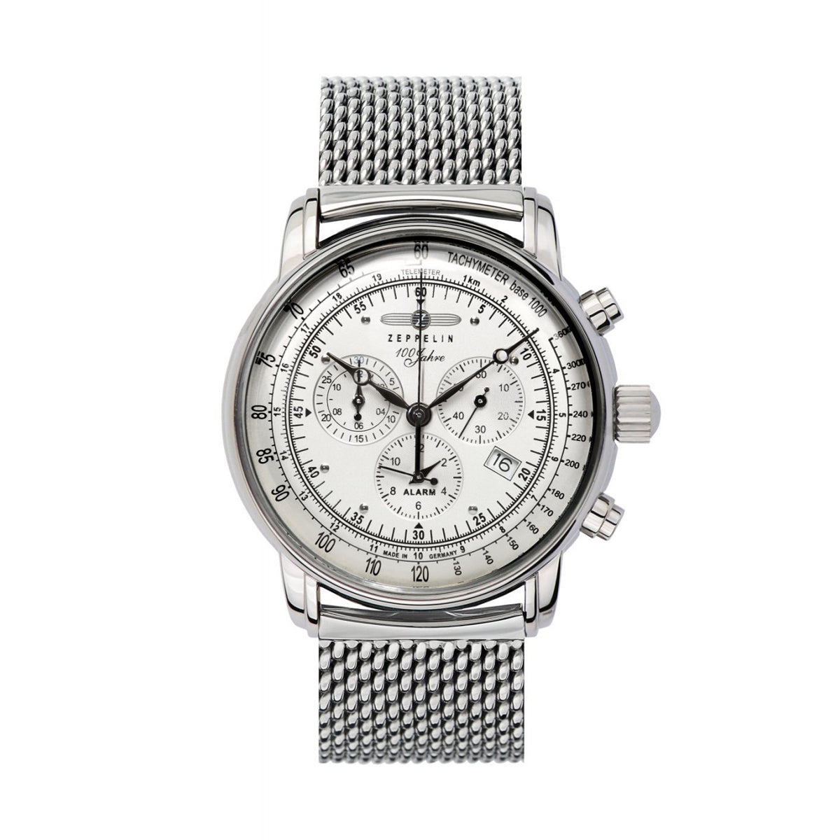 ZEPPELIN MEN'S QUARTZ CHRONOGRAPH WITH METAL STRAP - Red Army Watches 