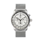 ZEPPELIN 100 YEARS CHRONO SILVER QUARTZ 7680M-1