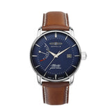 ZEPPELIN MEN'S AUTOMATIC WATCH WITH POWER RESERVE INDICATOR AND LEATHER STRAP - Red Army Watches 