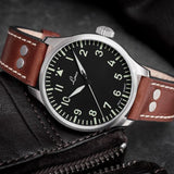 LACO PILOT WATCHES BASIC AUGSBURG 42 MM AUTOMATIC - Red Army Watches 