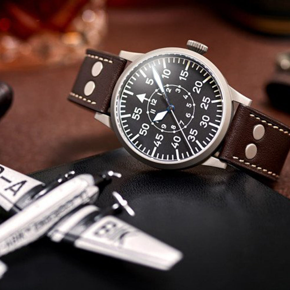 LACO PILOT WATCH ORIGINAL LEIPZIG 42 MM HANDWINDING - Red Army Watches 