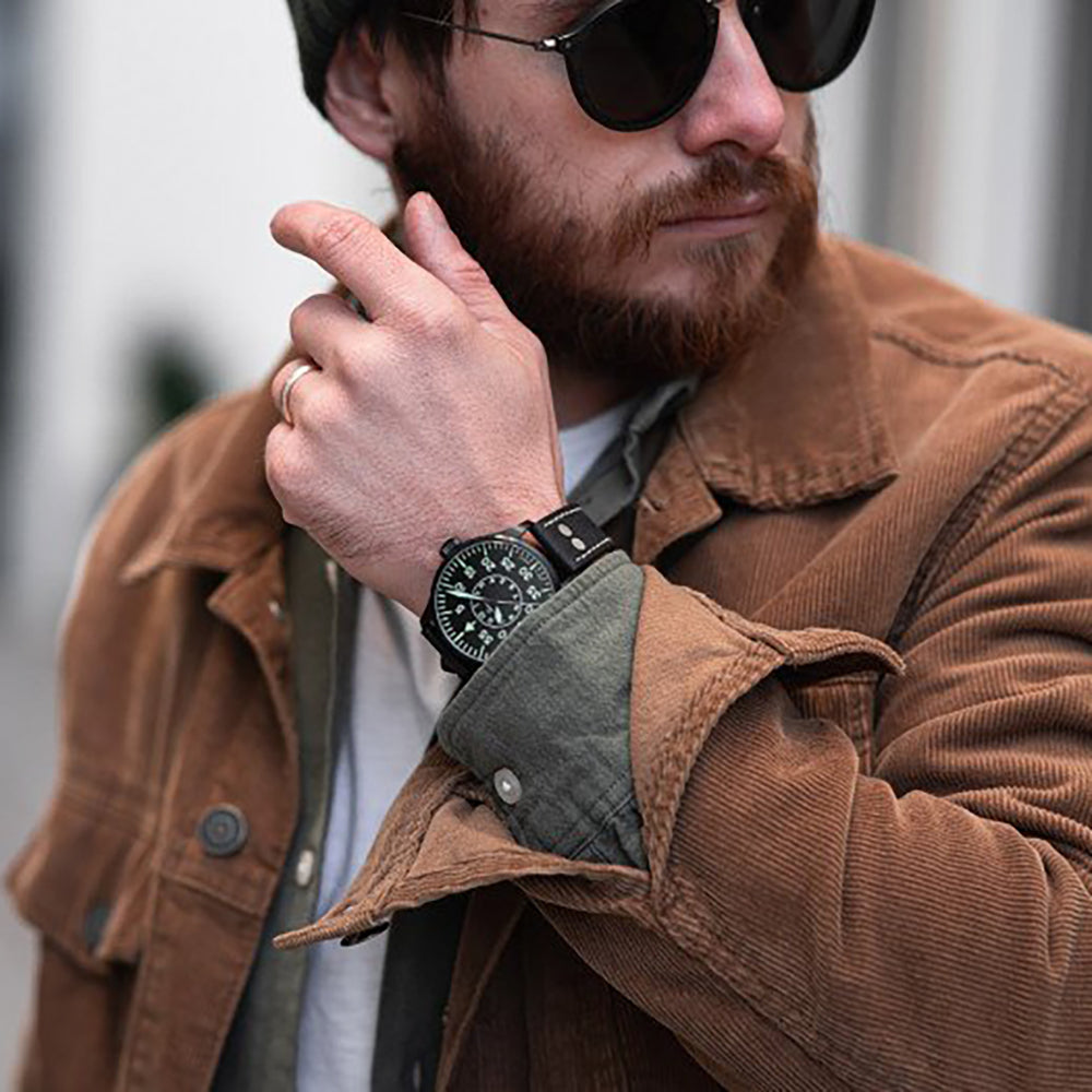 LACO PILOT WATCHES BASIC BIELEFELD 42 MM AUTOMATIC - Red Army Watches 