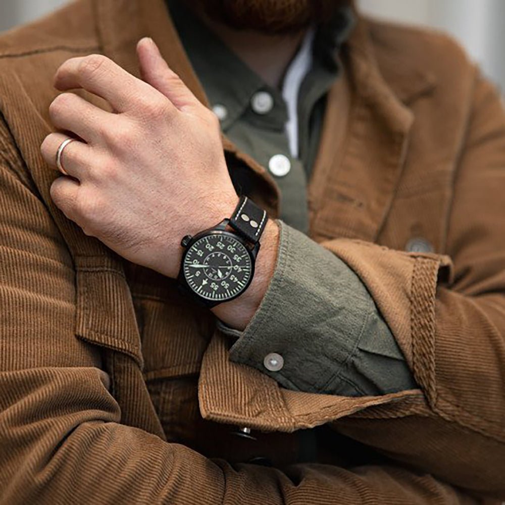LACO PILOT WATCHES BASIC BIELEFELD 42 MM AUTOMATIC - Red Army Watches 