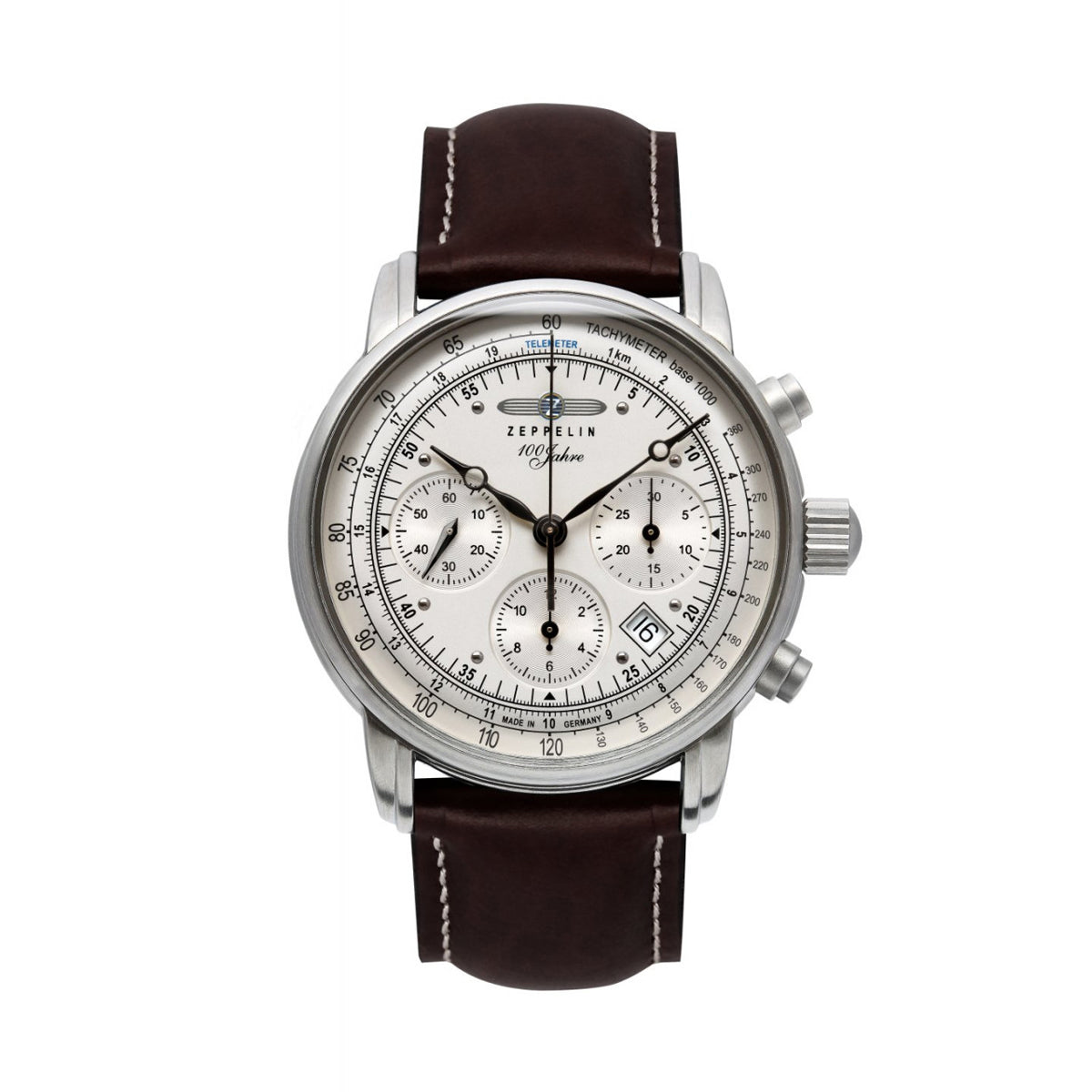 ZEPPELIN MEN'S AUTOMATIC CHRONOGRAPH WITH LEATHER STRAP - Red Army Watches 