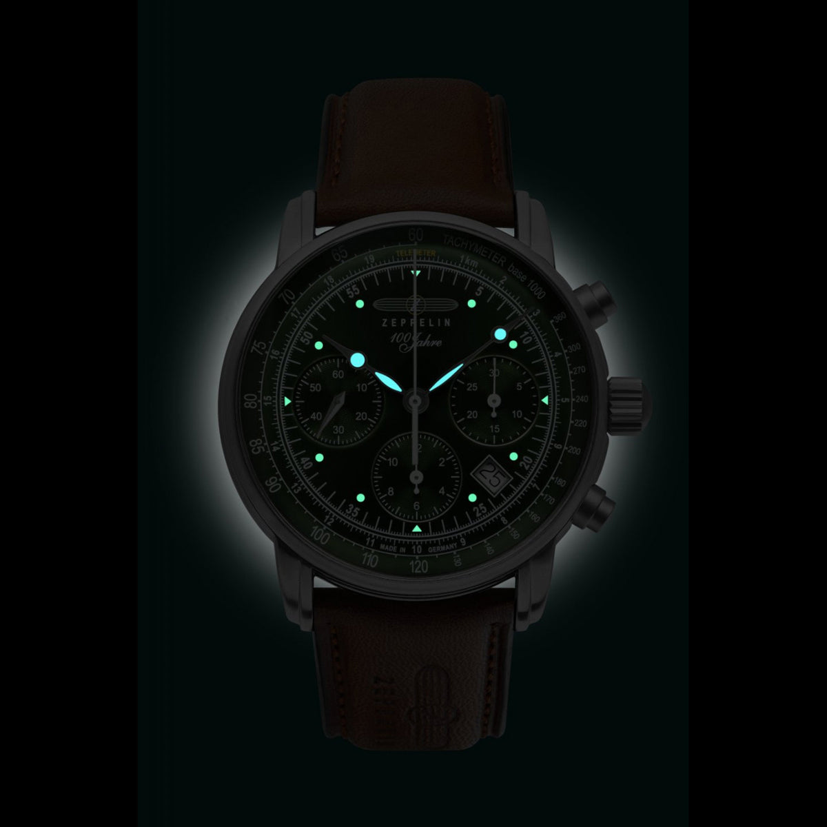 ZEPPELIN MEN'S AUTOMATIC CHRONOGRAPH WITH LEATHER STRAP - Red Army Watches 