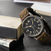 LACO PILOT WATCH ORIGINAL SAARBRÜCKEN ERBSTÜCK 45 MM AUTOMATIC - Red Army Watches 