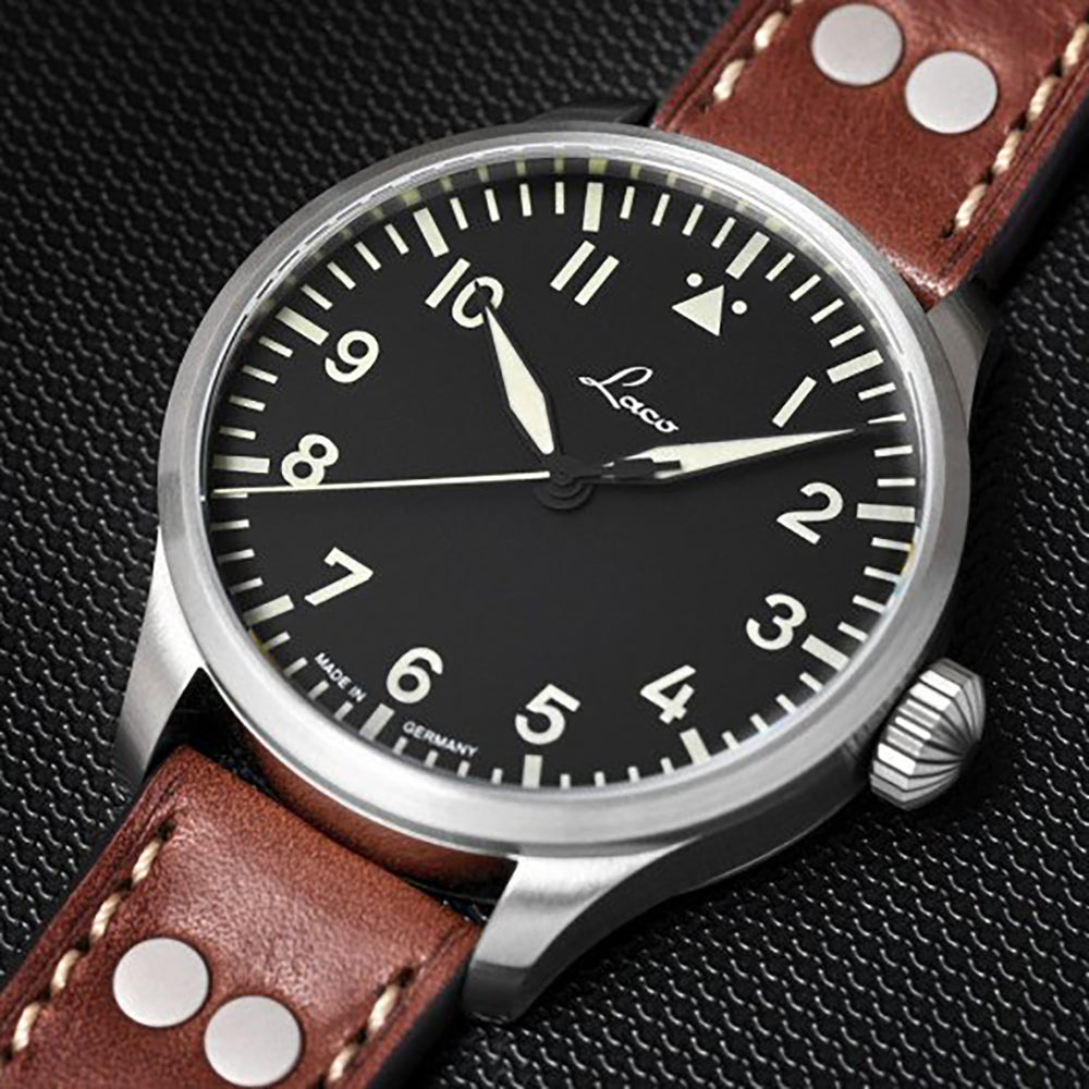 LACO PILOT WATCHES BASIC AUGSBURG 39 MM AUTOMATIC - Red Army Watches 
