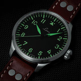 LACO PILOT WATCHES BASIC AUGSBURG 39 MM AUTOMATIC - Red Army Watches 