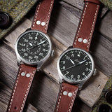 LACO PILOT WATCHES BASIC AUGSBURG 39 MM AUTOMATIC - Red Army Watches 