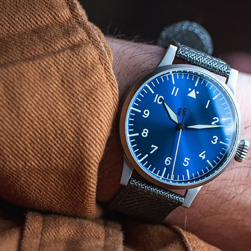 LACO PILOT WATCH ORIGINAL MÜNSTER BLAUE STUNDE 42 MM AUTOMATIC - Red Army Watches 