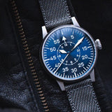 LACO PILOT WATCH ORIGINAL PADERBORN BLAUE STUNDE 42 MM AUTOMATIC - Red Army Watches 