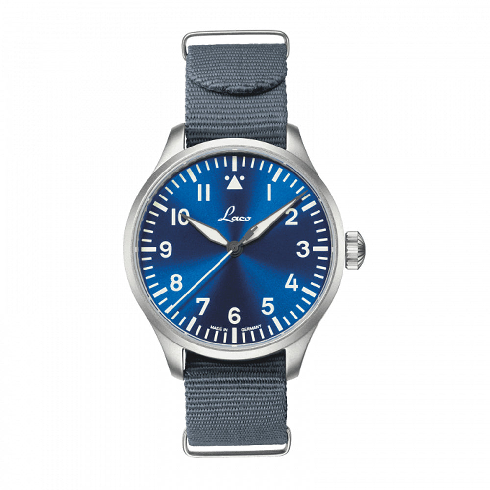 LACO PILOT WATCHES BASIC AUGSBURG BLAUE STUNDE 39 MM AUTOMATIC - Red Army Watches 