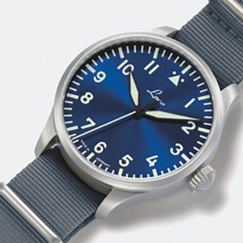 LACO PILOT WATCHES BASIC AUGSBURG BLAUE STUNDE 39 MM AUTOMATIC - Red Army Watches 