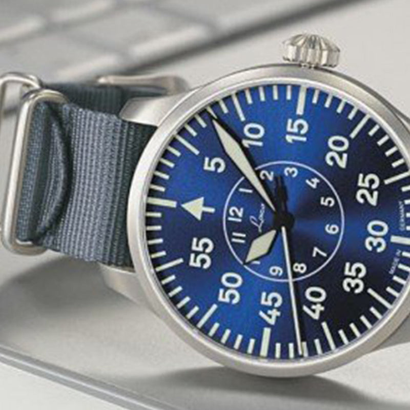 LACO PILOT WATCHES BASIC AACHEN BLAUE STUNDE 39 MM AUTOMATIC - Red Army Watches 
