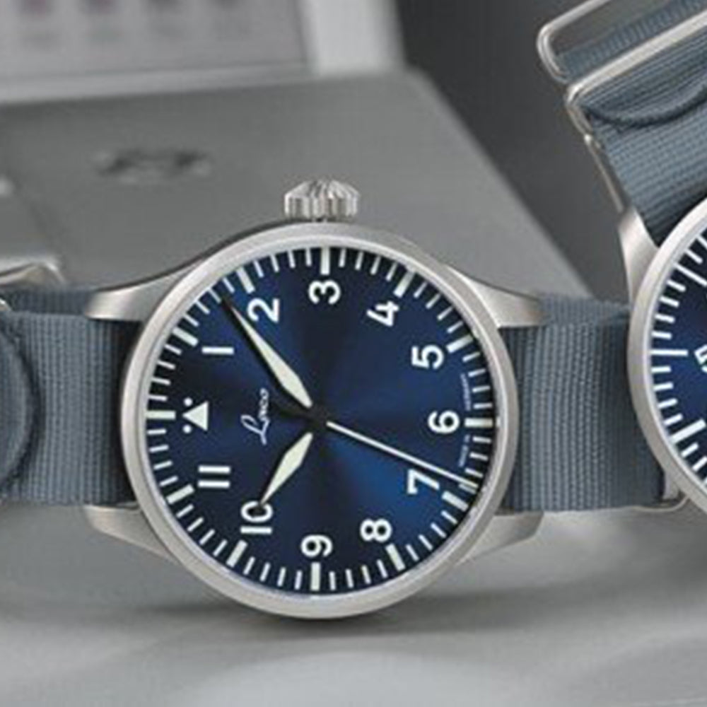 LACO PILOT WATCHES BASIC AACHEN BLAUE STUNDE 39 MM AUTOMATIC - Red Army Watches 