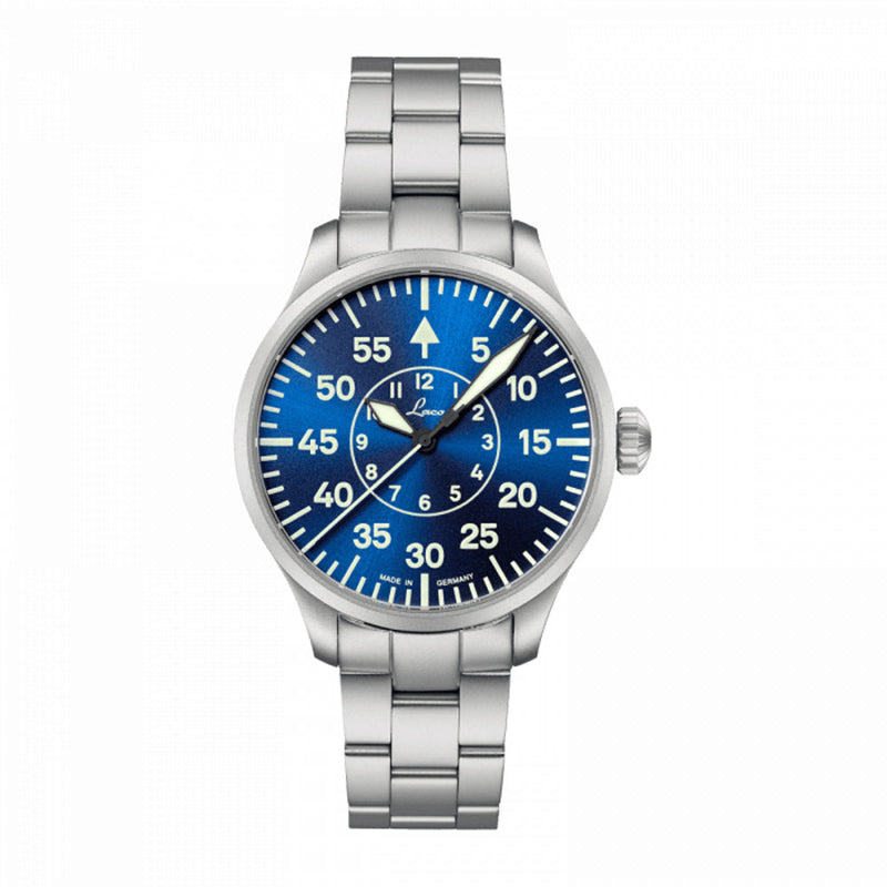 LACO PILOT WATCHES BASIC AACHEN BLAUE STUNDE MB 39 MM AUTOMATIC - Red Army Watches 
