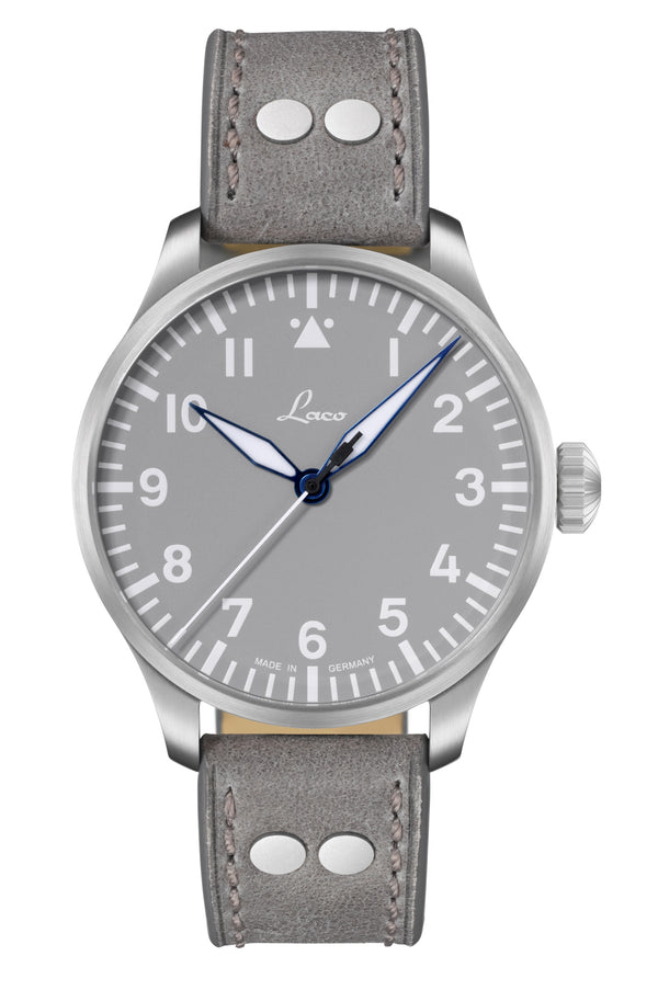 LACO PILOT WATCHES BASIC AUGSBURG GRAU 42 MM AUTOMATIC - Red Army Watches 