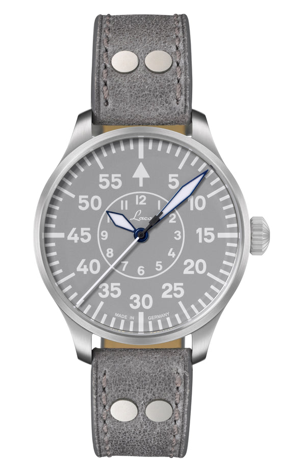 LACO PILOT WATCHES BASIC AACHEN GRAU 39 MM AUTOMATIC - Red Army Watches 