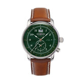 ZEPPELIN LZ126 LOS ANGELES DUAL TIME DARK GREEN DIAL QUARTZ 8644-4