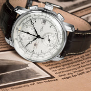ZEPPELIN MEN'S QUARTZ CHRONOGRAPH WITH LEATHER STRAP - Red Army Watches 