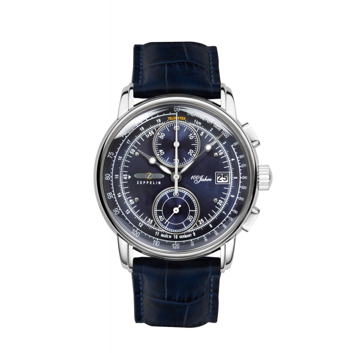 ZEPPELIN MEN'S QUARTZ CHRONOGRAPH WITH LEATHER STRAP - Red Army Watches 