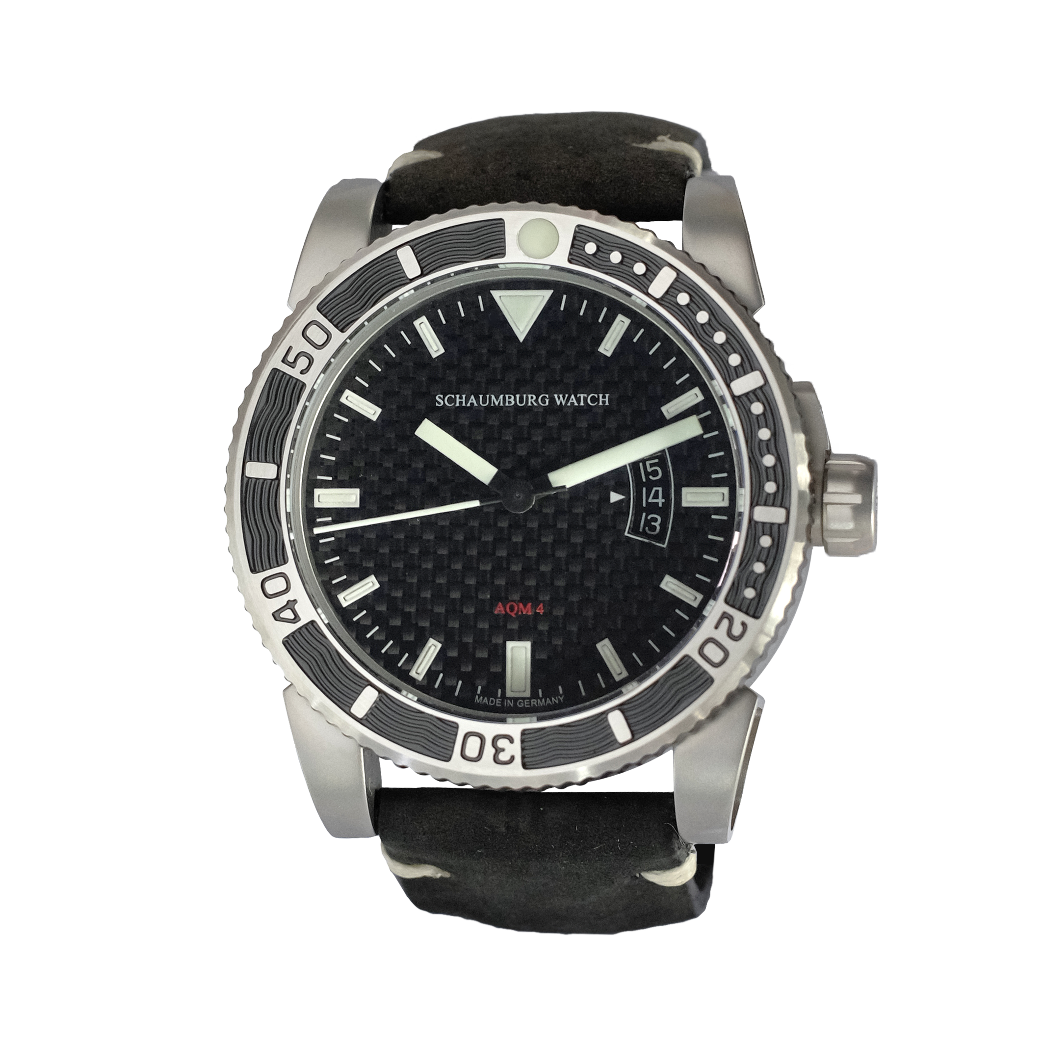 SCHAUMBURG AQM4 Carbon - Red Army Watches Malaysia