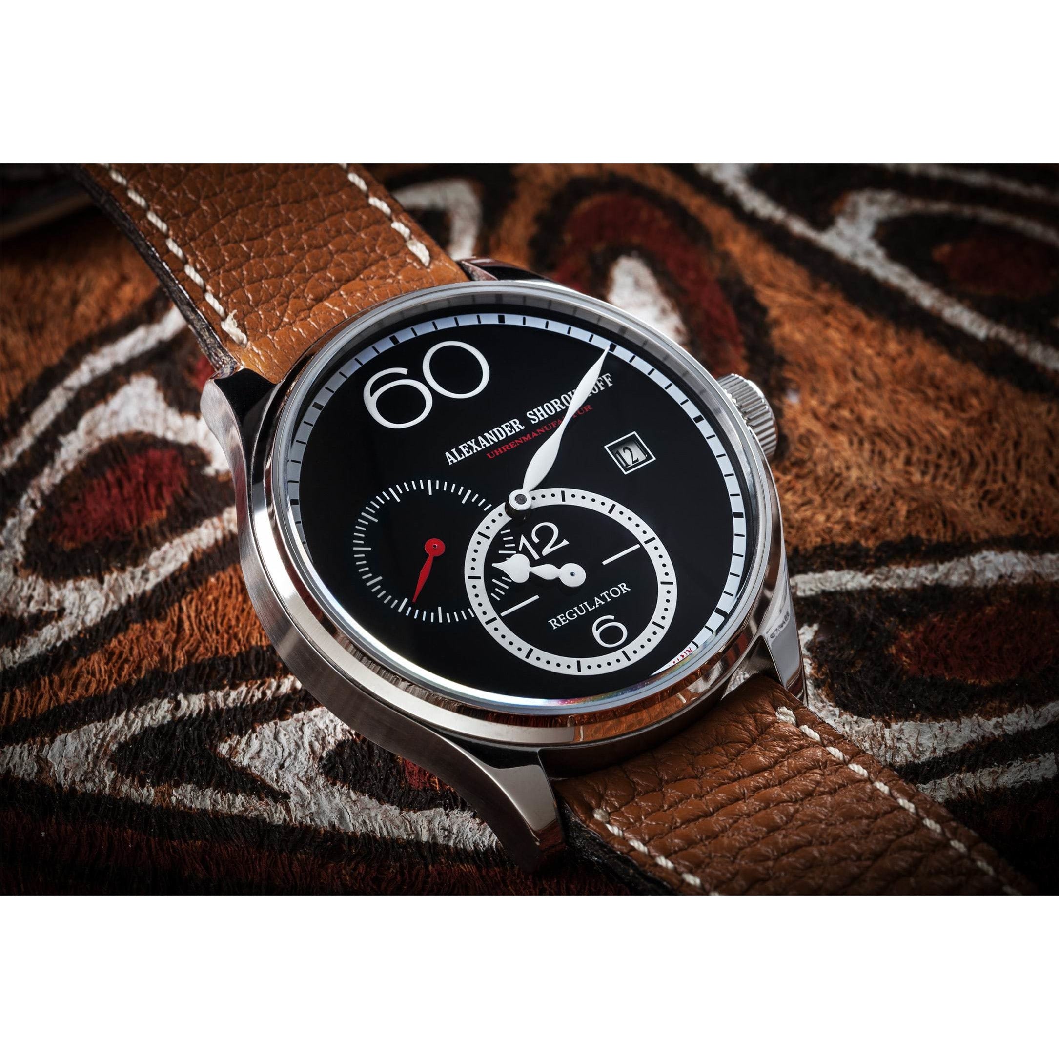 ALEXANDER SHOROKHOFF Regulator R01 Black - Red Army Watches Malaysia
