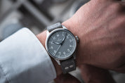 LACO PILOT WATCHES BASIC AUGSBURG GRAU 42 MM AUTOMATIC - Red Army Watches 