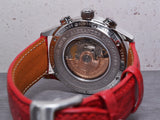 ALEXANDER SHOROKHOFF Neva Chrono Wavy guilloche red with silver sub-dials - Red Army Watches 