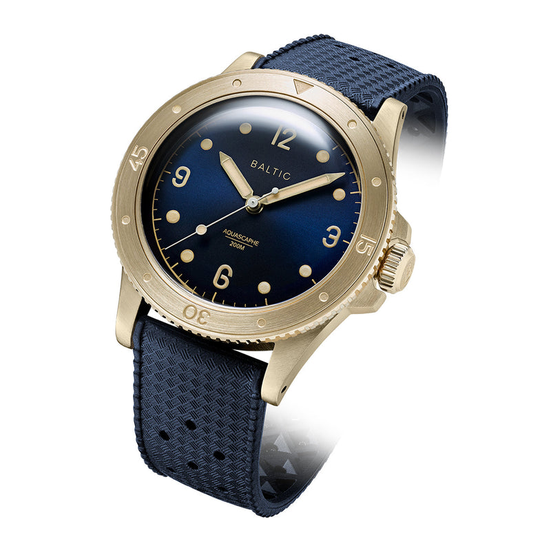 BALTIC AQUASCAPHE BRONZE BLUE GILT - Red Army Watches