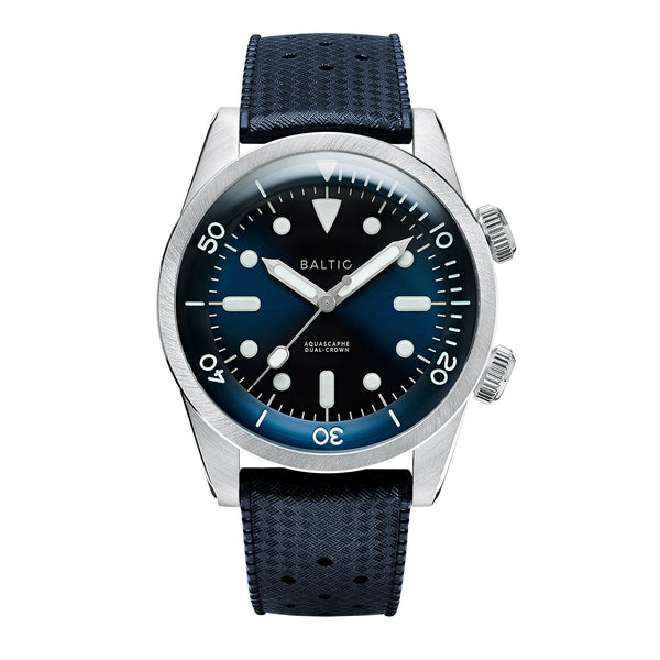 BALTIC AQUASCAPHE DUAL-CROWN BLUE - Red Army Watches