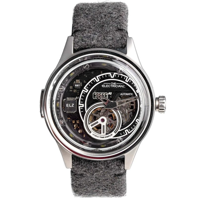 The ELECTRICIANZ Hybrid Automatic E-Code Gray - Red Army Watches 