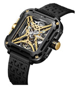 CIGA Design X-Series Titanium Black Gold Mechanical Skeleton Watch - Red Army Watches 