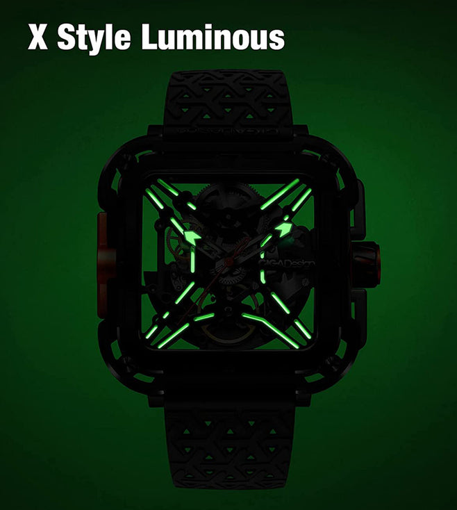 CIGA Design X-Series Titanium Black Gold Mechanical Skeleton Watch - Red Army Watches 