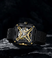 CIGA Design X-Series Titanium Black Gold Mechanical Skeleton Watch - Red Army Watches 