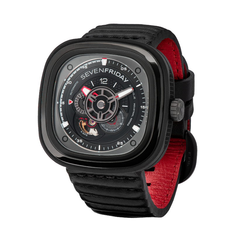 SEVENFRIDAY P3C/06 RACER III WITH LEATHER STRAP - Red Army Watches 